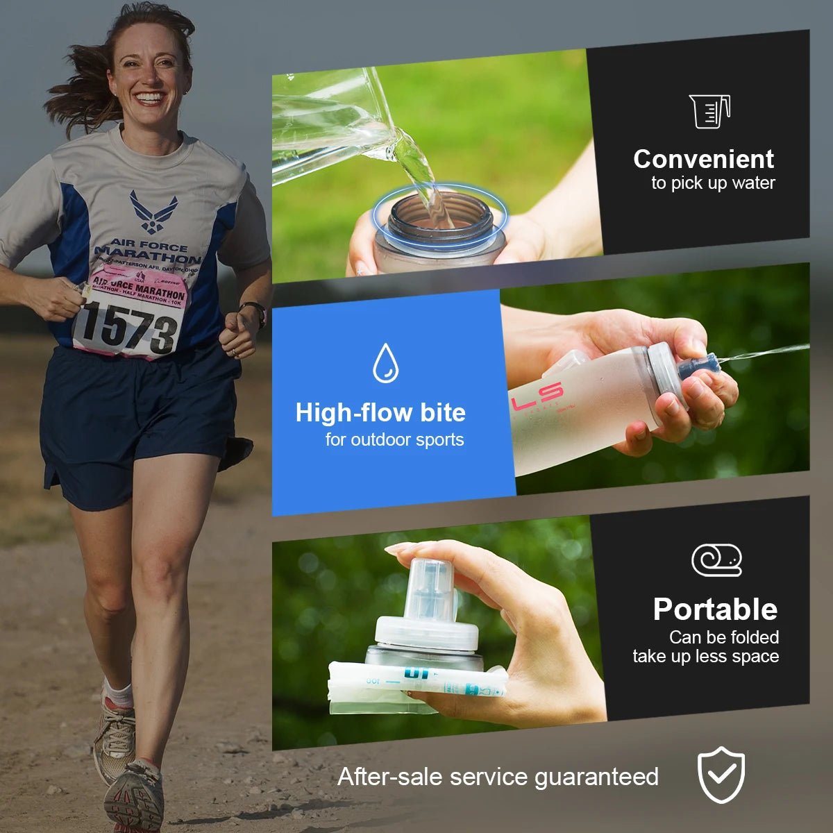 Botella de agua flexible y ecológica